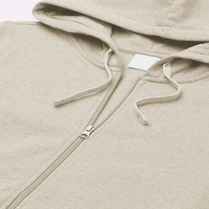 Sudadera con Capucha y Cierre para Mujer, Manga Larga, Tejida, Color Sólido, Transpirable, para Otoño - Product Image 5