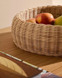 Cesta de frutas de ratán tejida a mano, cuenco de mimbre natural, organizador de almacenamiento para cocina, mesa de comedor, sala de estar, decoración del hogar - Product Image 3