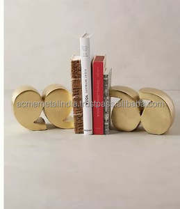 Sujetalibros de Metal modernos y elegantes con lujoso acabado de peltre Decoración de mesa de escritorio elegante perfecta Acento funcional sofisticado - Product Image 2