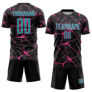 Tenue de football par sublimation pour hommes, maillot et short respirants, style élite - Product Image 1