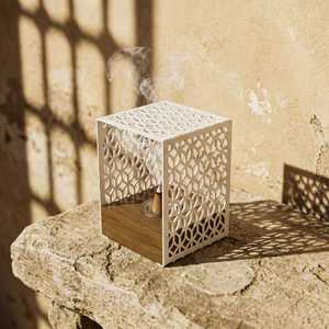 Bela Artisan Hot Selling Acacia Wood Arabic <b>Bakhoor</b> Burner Handmade <b>Oud</b> Incense Burner Home Decor All-Season - Product Image 3