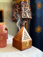 Brûleurs à Bakhoor en Bois de Santal au Design Antique, en Laiton avec Grille, Écologiques pour une Distribution Efficace de l'Encens - Meilleures Ventes