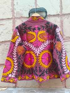 Velvet Handmade Embroidery Jacket and Coat Boho <b>Short</b> Coat Jacket For Women Bohomain Vintage Style <b>Sarong</b> Clothing For Women - Product Image 2