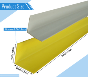 Protector de Esquinas de PVC Rígido en Forma de L, Perfil de Ángulo de Plástico, Protector de Bordes para Paredes, Pilares y Muebles, Protección de Seguridad y Contra Impactos - Product Image 1