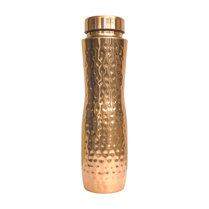 OTSAK Bouteille d'eau portable en cuivre martelé de luxe moderne et écologique de qualité supérieure pour le bureau, l'extérieur et la maison 34oz 1000ml - Product Image 1
