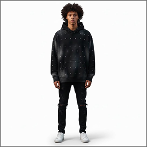 Nouveau sweat à capuche pour homme en coton épais 100% avec impression pailletée personnalisée, broderie 3D, anti-plis, écologique, grande taille, collection automne - Product Image 4