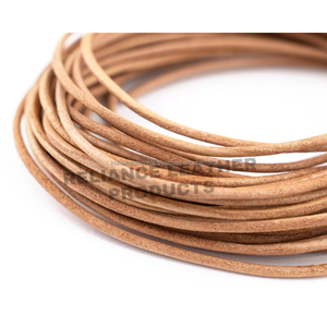 Cuero genuino redondo de 1,5mm para manualidades DIY, llaveros de pulsera hechos a mano en cualquier tamaño para su proyecto específico de joyería o artesanía - Product Image 3