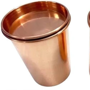 Reusable Copper Glass Tumbler Ayurvedic Drinking Water Cup Eco Friendly Metal <b>Drinkware</b> - Product Image 1