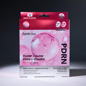มาส์กหน้า FARMSTAY PLUMP & GLOW PDRN&VITAMIN HYDROGEL 35 กรัม*4 แผ่น ผลิตภัณฑ์ดูแลผิวหน้าสไตล์เกาหลี รับผลิต OEM แบรนด์ส่วนตัว - Product Image 1