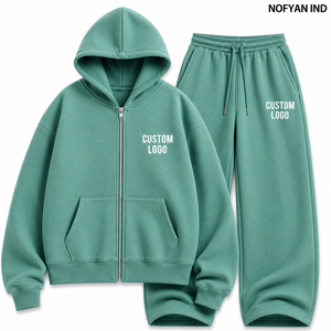 Conjunto Deportivo de Felpa Francesa, Fabricante OEM, Sudadera y Pantalones Personalizados, Marca Privada, Proveedor de Ropa al Por Mayor - Product Image 1