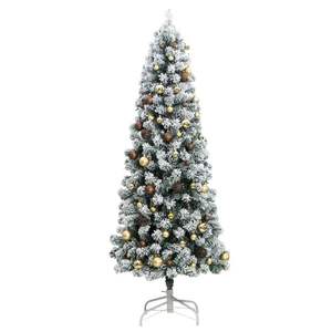 Sapin de Noël Artificiel Articulé avec 300 LED et Ensemble de Boules 210 cm pour une Décoration Festive - Product Image 4
