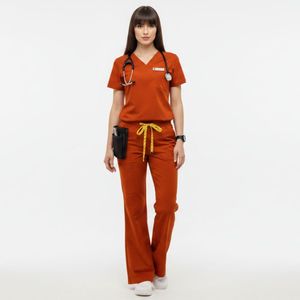 OEM Custom Medical <b>Scrubs</b> <b>Set</b> Breathable Nurse Uniform Comfortable Hospital Workwear Wholesale <b>Scrub</b> Suit Manufacturer - Product Image 4
