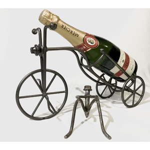 Antique Style Metal Wine <b>Rack</b> 6 Bottle Capacity <b>Display</b> Stand Home Furniture Decor Handmade Wine <b>Racks</b> - Product Image 4
