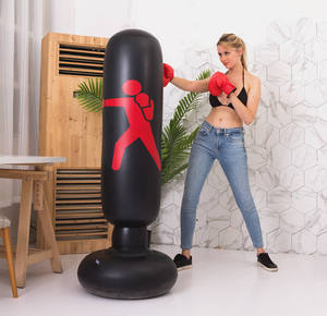 Saco de boxeo colgante a prueba de explosiones para entrenamiento de culturismo, saco de arena pesado para boxeo de pie - Product Image 4