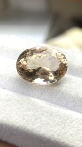 Pierre naturelle certifiée Morganite de forme ovale avec une couleur et un lustre excellents, Beryl naturel de 10,94 carats, nette à la loupe - Product Image 6
