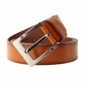Cinturón de Cuero Genuino para Hombre con Hebilla de Cierre Automático, Cinturón Negro - Product Image 4