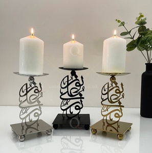 Islamic Noor sign dining <b>table</b> candle holder living room decor candle holder bedroom candle holder <b>balcony</b> decor candle holder - Product Image 2