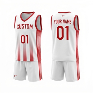 Ensemble de maillots de basket-ball personnalisés, uniforme professionnel anti-transpiration, design dégradé, vêtements de sport professionnels, ensemble de basket-ball - Product Image 1