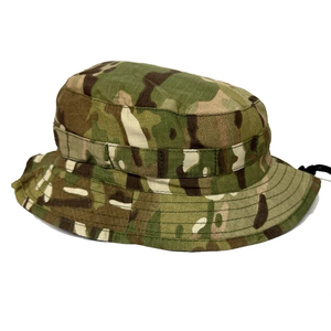 Camouflage Bucket <b>Hat</b> Outdoor Adjustable Breathable Waterproof Canvas Multi-Panel Style <b>Summer</b> Cap - Product Image 4