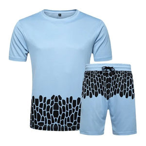 Conjunto de camiseta y pantalones cortos de fitness sublimados personalizados para hombre en mayor calidad - Product Image 1