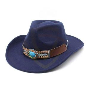 Chapeaux de cowboy en cuir en gros, style vintage personnalisé, chapeau de brousse en cuir marron Crazy Horse pour hommes, fournisseur en gros - Product Image 4