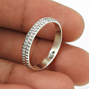 High Quality 925 Solid Sterling <b>Silver</b> <b>Eternity</b> <b>Ring</b> With Double Band Fine Quality IGI Certified Unisex Jewelry At Lowest Price - Product Image 4