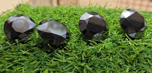 4 piezas de diamantes de moissanita negros de forma redonda con corte AAA para la fabricación de joyería de diamantes - Product Image 6