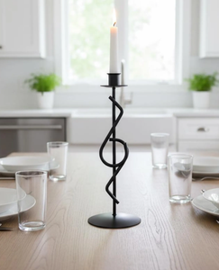 <b>Black</b> Metal Decorative Modern Candle Holders for Home Decor Wedding Party Table Centerpieces Fireplace Mantel <b>Candlestick</b> - Product Image 1