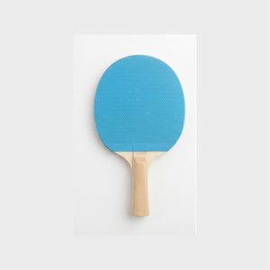 Raquette de tennis de table professionnelle en fibre de carbone, poignée en bois, légère, écologique, surface en caoutchouc bleu ciel, poignée antidérapante - Product Image 1