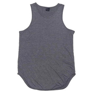 Customized Design And Printing Wholesale Price Men's Sleeveless <b>Tank</b> <b>Top</b> O Neck <b>Knitted</b> Solid Gray Casual Wear - Product Image 6