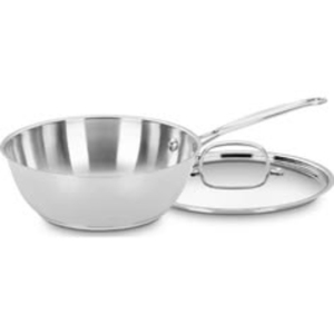 Premium quality Stainless Steel <b>Fry</b> <b>Pan</b> with Lid Mirror Finish Heavy Bottom Cookware for Home & Restaurant On Sale - Product Image 4