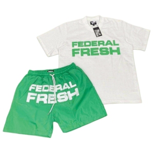 Ensemble 2 pièces personnalisé pour homme : T-shirt à épaules tombantes et short d'été, 100 % coton, vêtements assortis - Product Image 5