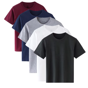 T-shirt Homme Col Rond Noir Coupe Droite Manches Courtes Imprimé Numérique Polyester/Coton Tricoté Décontracté Jersey Écologique - Product Image 3
