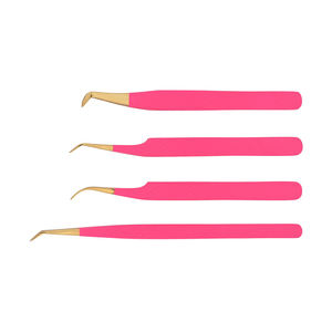 Pinzas para Cejas DANTRIC IMPLANTS DF-38 Profesionales con Punta Curva y Baño de Oro, Estilo Moderno - Product Image 3