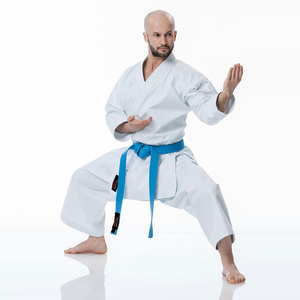 Traje de Karate para Hombre, de Algodón, para Artes Marciales, con Cinturón Azul, Resistente, para Entrenamiento - Product Image 2