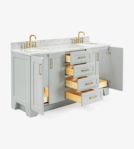 Mueble de Baño al por Mayor Quartus de 67 Pulgadas con Doble Lavabo, Solo Mueble, 4 Opciones de Acabado, Venta al por Mayor Directo de Fábrica Vietnamita - Product Image 4