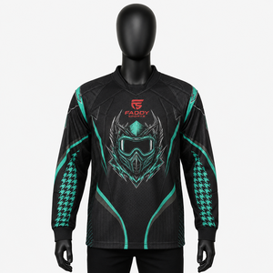 Camiseta de Paintball Sublimada Personalizada, Manga Larga, Transpirable, Táctica, con Protección Acolchada, Ropa Deportiva para Equipos al Aire Libre - Product Image 1