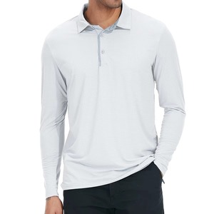 Camisa de Manga Larga para Hombre con Bloques de Color y Cuello Camisero, Tejida, de Secado Rápido, con Logotipo Personalizado OEM - Product Image 4