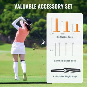 Tappetino da Golf 5x4ft con 6 Tee, Ausilio per l'Allenamento, Tappeto in EVA per Pratica di Golf su Erba Artificiale - Product Image 6