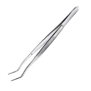 Pince manuelle chirurgicale dentaire en acier inoxydable, instruments de diagnostic, pince à coton dentelée, forceps de pansement angulaire - Product Image 3