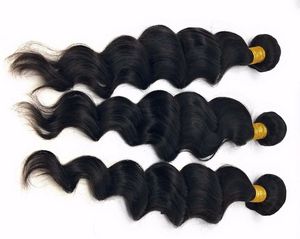 Extensiones de Cabello Humano Virgen Indio Yaki con Ondas Suaves, Doble Trama a Máquina, Doble Grosor, Negro Natural, 100 Gramos - Product Image 1