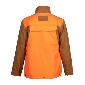 Veste de chasse pour homme en toile marron et orange, coupe-vent, manches longues, pour l'automne - Product Image 3