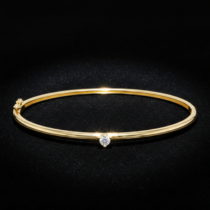 กำไลข้อมือแบบโซ่ทองคำแท้ 9K ชุบทองคำขาว ประดับเพชรเพาะเลี้ยงในห้องปฏิบัติการ ได้รับการรับรองจาก IGI สำหรับผู้หญิง สไตล์มินิมอล เหมาะสำหรับเจ้าสาว เครื่องประดับชั้นดี - Product Image 3