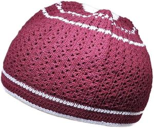 Juego de 2 Gorros Musulmanes Kufi para Hombre, Gorro Islámico Taqiyah Takke, Regalo para Eid y Ramadán - Product Image 2