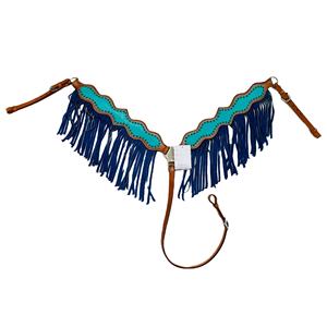 Vente en gros de collier de poitrine Western de cheval en cuir de qualité supérieure avec des produits de pointe à franges pour se débarrasser du cheval à un prix abordable - Product Image 1