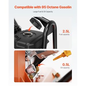Compattatore a piastra a benzina da 7.0 HP, forza di vibrazione compattante di 4451.22 Lbf, area di compattazione di 432 pollici quadrati Piastra vibrante da 5400 RPM per la compattazione del terreno - Product Image 5