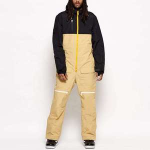 High-Performance Men's One Piece Ski Suit Waterproof Breathable Hooded <b>Snowsuit</b> Insulated Winter Snowboarding Jumpsuit Coverall - Product Image 1