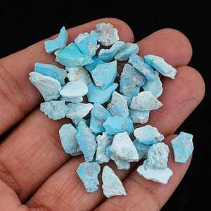 Pierre précieuse turquoise naturelle Sleeping Beauty, brute, 6-10 mm, 40 pièces, couleur bleue changeante, qualité AA+, pour la fabrication de bijoux - Product Image 5