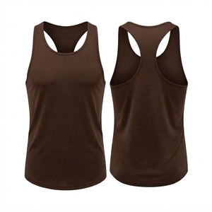 160GSM Breathable Performance Racerback Tank Top Custom Logo Moisture Wicking Gym <b>Singlet</b> Wholesale - Product Image 3