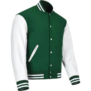 Vestes universitaires pour hommes, streetwear, vestes uniformes de baseball, manches en cuir PU brodées et épissées, manteau de baseball pour femmes - Product Image 4